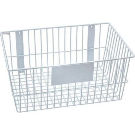 HORIZON MFG Rack'em„¢ Mount Anywhere Wire Basket 18"W x 12"D x 8"H White 9191-W